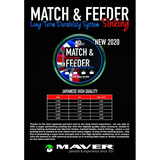 Леска Smart Match & Feeder Sinking 150 м 0.235 мм 4.77 кг - фото 2