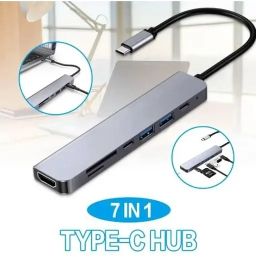 Багатопортовий активний USB Hub Hoco розгалужувач адаптер перехідник 8 в 1 Usb-концентратор для ноутбука і Macbook - фото 3