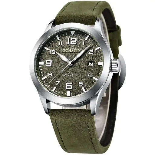 Наручний годинник чоловічий Ochstin Military Сріблястий (2653)