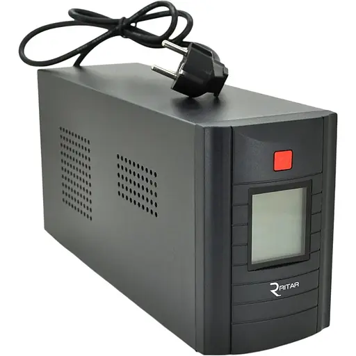 ИБП Ritar RTM1500 (900W) Proxima-D, LCD, AVR, 3st, 3xSCHUKO socket, 2x12V9Ah, металлический Case (350х120х190) Q2
