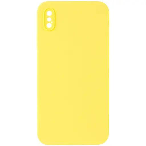 Чехол Silicone Case Square Full Camera Protective AA No Logo для Apple iPhone XS Max 6.5 Желтый/Yellow