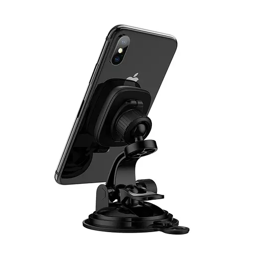 Автотримач для телефона HOCO CA28 Happy journey series suction cup magnetic car holder Black - фото 6