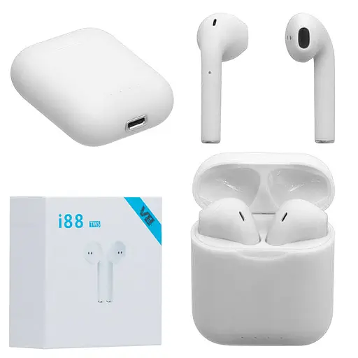 Бездротові навушники i88 TWS білі - фото 2