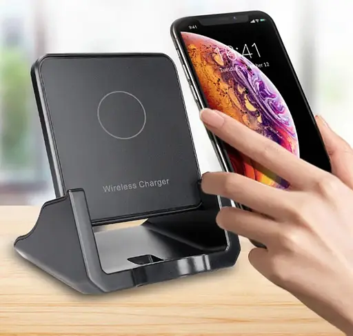 Беспроводное зарядное устройство для телефона и других гаджетов 15 Вт Черный  - фото 3