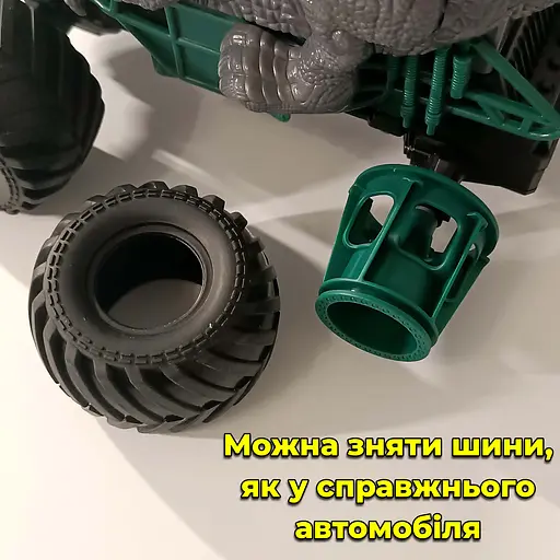 Машинка Динозавр на радиоуправлении. Пускает водяной пар с подсветкой. Вездеход - фото 8