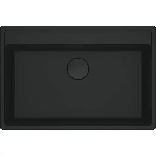Кухонна мийка Franke Maris, фраграніт, прямокутник, без крил, 760х510х200мм, чаша - 1, врізна, MRG 610-72 TL, чорний матовий