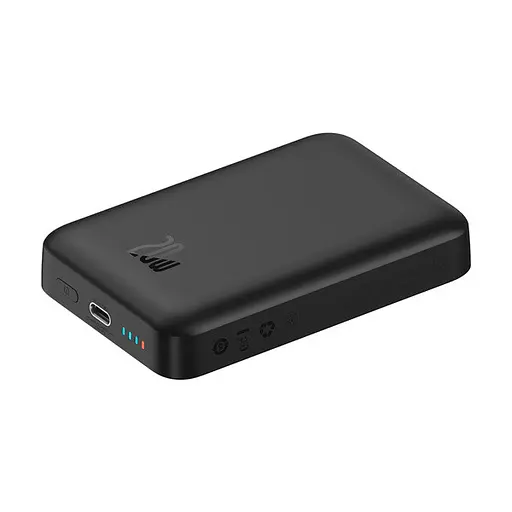 Портативна батарея - магнітний акумулятор Baseus Magnetic Mini Air 10000mAh 20 W чорний - фото 1