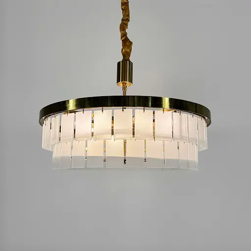 Подвесная люстра с акриловыми матовыми пластинами в 2-х размерах Ст. MJ 221 AB | Line F - фото 7