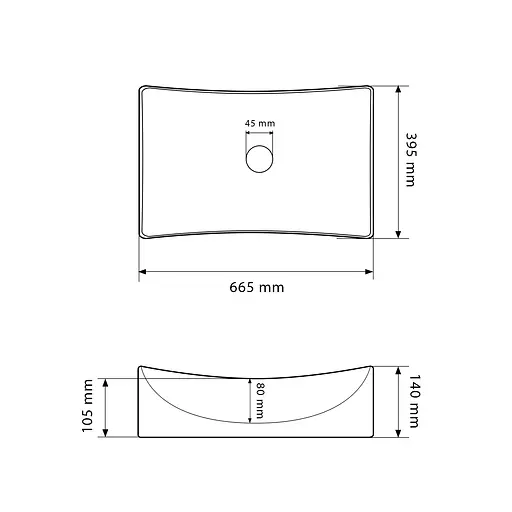 Умивальник VBI Viareggio M white накладний VBI-016202, Білий - фото 2