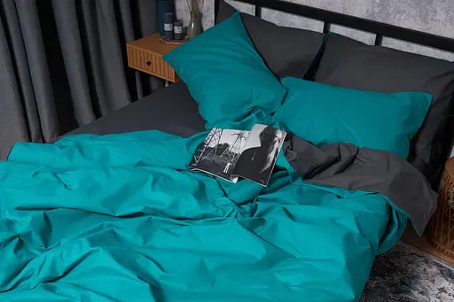 Комплект постільної білизни Moon&Star Бязь Gold Люкс Gray Green Дитячий 110x140 см наволочки 2x40x60 см - фото 6