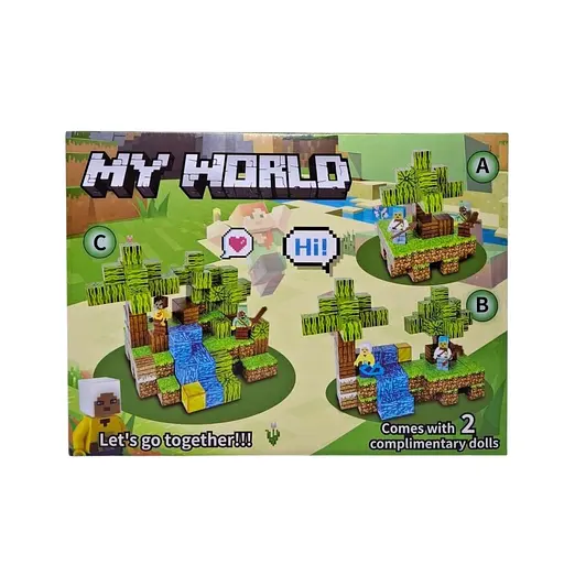 Конструктор магнітний Minecraft, SX1001A, блоки та фігурки, 55 деталей