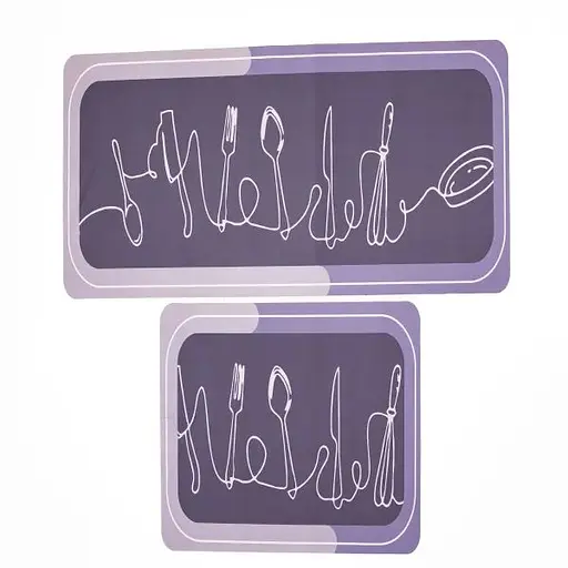 Набір килимків для кухні Yiwu HP-42-13V 99х38 см / 57х38 см 2 шт. фіолетовий  - фото 1