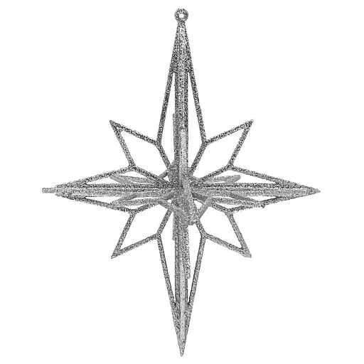 Елочная игрушка MIS LT Ромб большой 15х15х19 см серебряный - фото 1