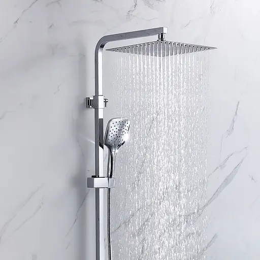 Душова система з термостатом Gappo G2418-40, вилив перемикач на лійку, хром - фото 3