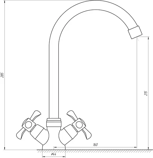Смеситель для кухни Domino DK-H1-2N-Green Хром - фото 5