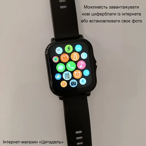 Смарт-годинник Smart Watch Y13 Bluetooth чорний, встановлення власного фону - фото 2