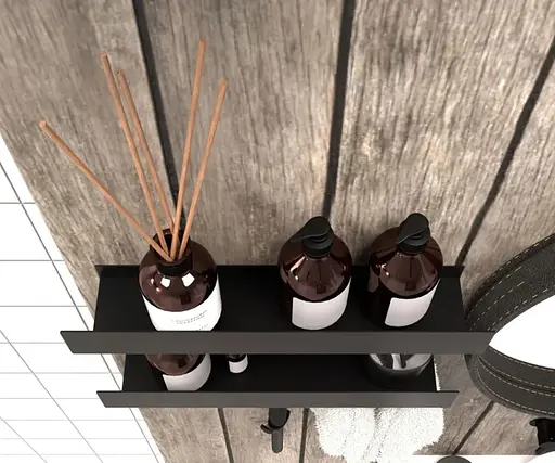 Полка для ванны Rea SF04 60 black matt REA-06004, Черный матовый - фото 5