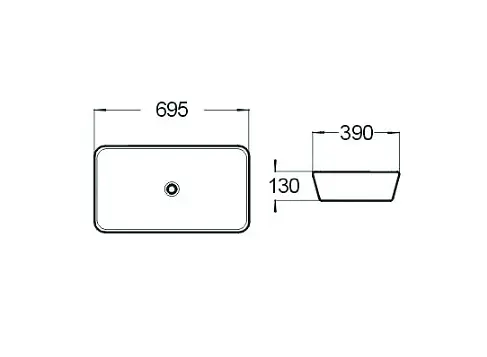 Умивальник Mexen Nina 69 White накладний MEX-21187000, Білий - фото 2