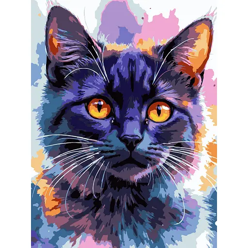 Картина по номерам Strateg Звездный кот 30х40 см (SS-1256) - фото 1