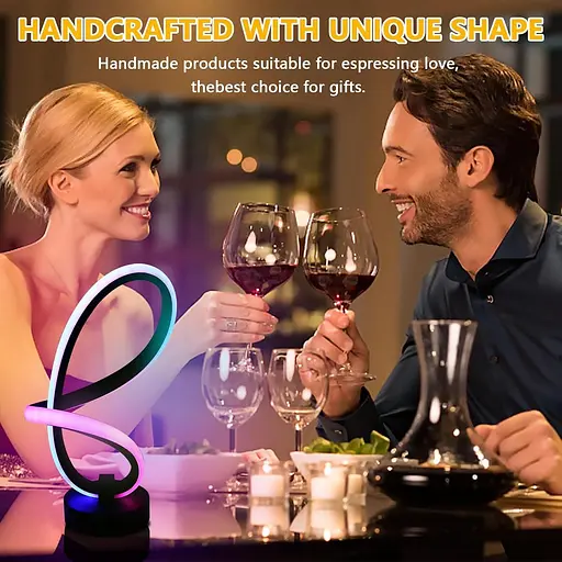 Приліжкова лампа TECKZOON спіральна RGB управління додатком музичний режим - фото 4