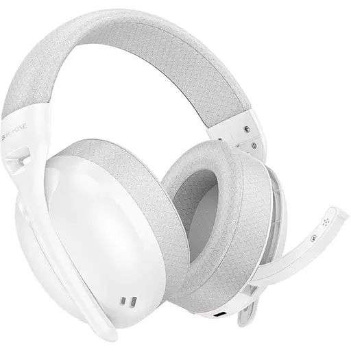 Бездротові ігрові навушники Borofone BO30 Magic light (Bluetooth, Type-C to 3.5 wired) 400mAh, 32h, Білий