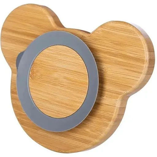 Бамбукова тарілка ведмедик FreeON з силіконовою присоскою - фото 2