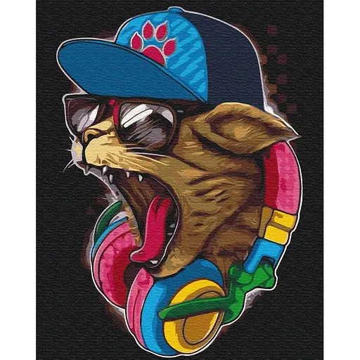 Картина за номерами на підрамнику Brushme Котячий трек - фото 1