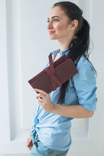 Кожаный тревел-кейс Voyager 1.0 бордовый Crazy Horse - фото 6