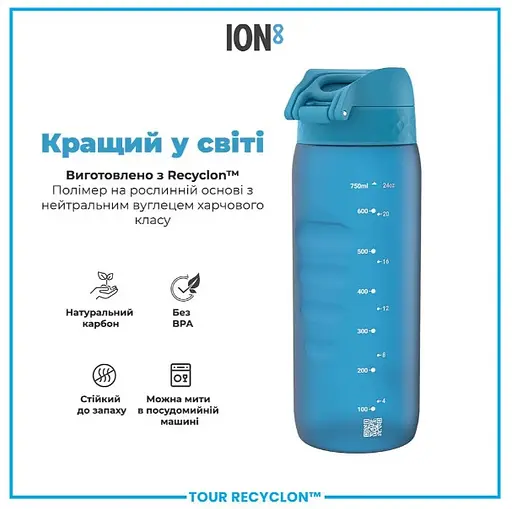Пляшка для води ION8 750 мл (ЕКО пляшка) BPA Free Blue (I8RF750BLU) - фото 6