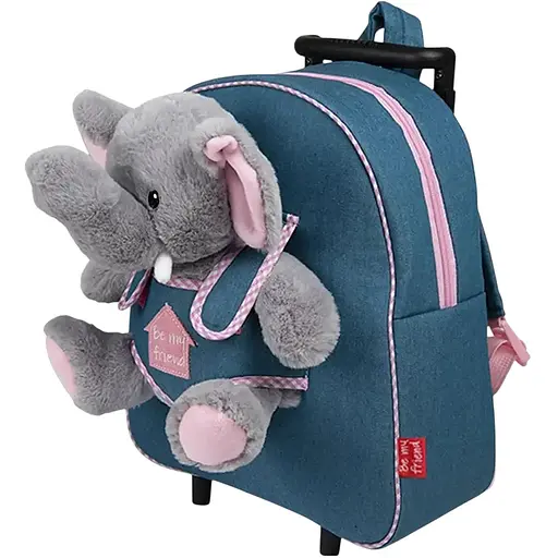 Рюкзак на колесах Perletti Toys Allie Elephant джинсовий (P13033) - фото 2