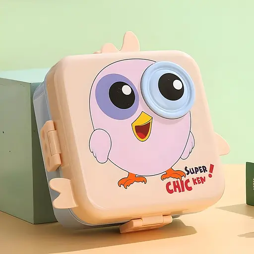 Герметичный детский ланч-бокс Chicken 1590 мл розовый - фото 3