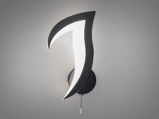 Світлодіодний настінний світильник, 13 Вт, чорний - фото 2