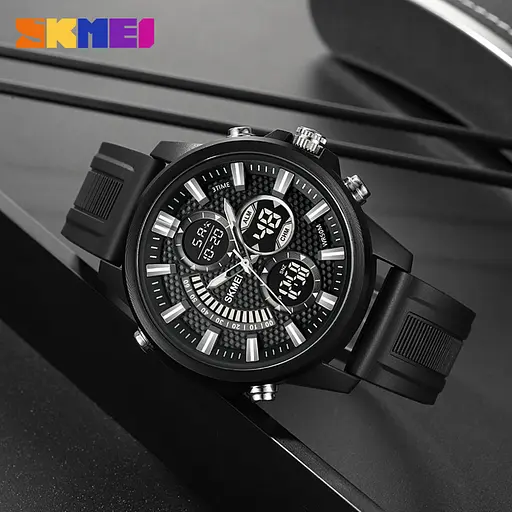 Наручний годинник чоловічий 2235BKBK Black Skmei acs0030133 - фото 4