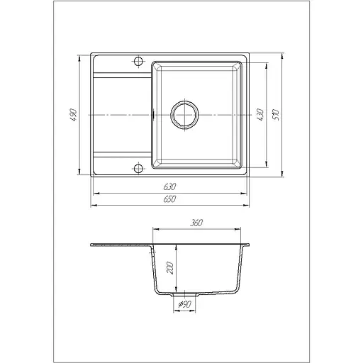 Кухонная мойка Romzha Jorum 65 Avena (501) - фото 2