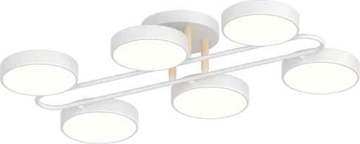 Люстра VALESO XI3322-6 белый+дерево