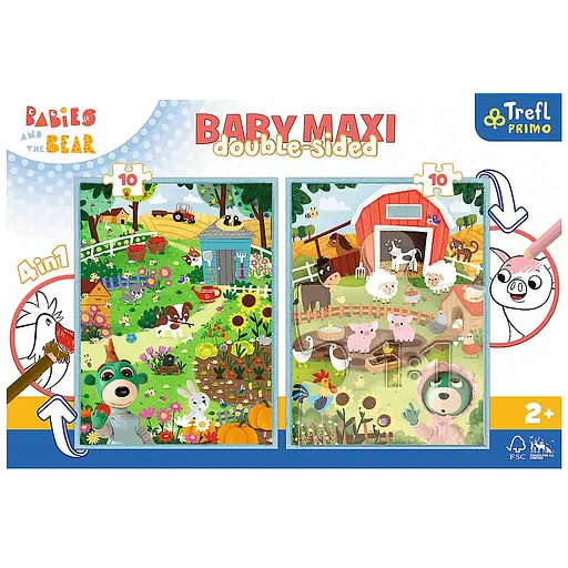 Пазлы Trefl Ферма Babymaxi 10+10 элементов - фото 6