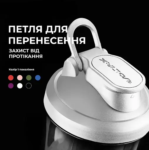 Шейкер спортивний електричний VOLTRX VortexBoost 600 мл. Tritan White (Vortex_White) - фото 3