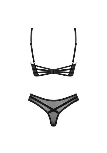 Комплект белья Obsessive Roxelia XL/2XL черный - фото 6