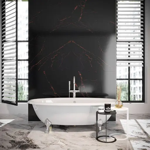 Ванна окремостояча матова Amdcon Olmpa 180x90 біла з литого каменю срібні ніжки OLMPA_180_nzhk-s_MAT Білий матовий - фото 3