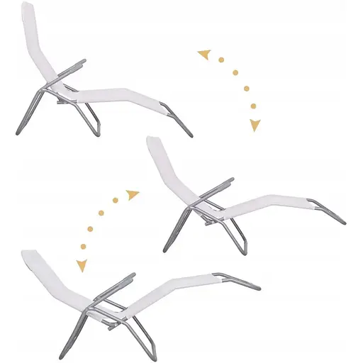 Крісло-шезлонг Jumi розкладний кремовий - фото 4