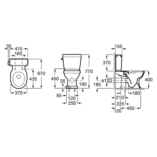 Чаша напольного унитаза Roca Carmen A3420A7000, Белый - фото 3