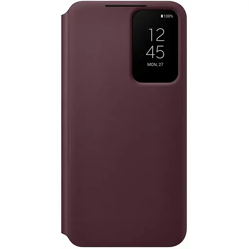 Оригинальный чехол-книжка Samsung Smart Clear View Cover для Galaxy S22 Plus (6.6") Burgundy EF-ZS906CEEGRU