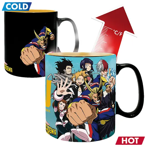 Чашка хамелеон My Hero Academia Group (Моя геройська академія) 460 мл - фото 4