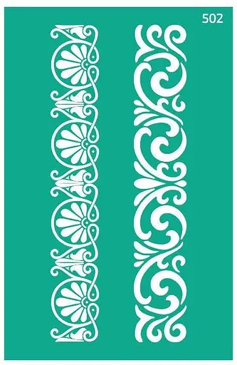 Трафарет багаторазовий самоклеючий №502 Бордюрний 13×20см Ажур Rosa Talent