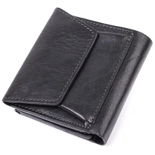 Жіночий шкіряний гаманець Grande Pelle 10.8х11.5х2.5 см acs0029466 - фото 4