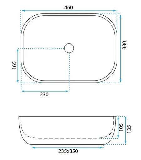 Умивальник Rea Belinda ASH накладний REA-U3324 - фото 5