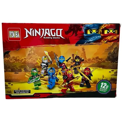 Набір ігрових фігурок Pin Ba Ніндзяго зі зброєю 12 шт. (0297) - фото 4