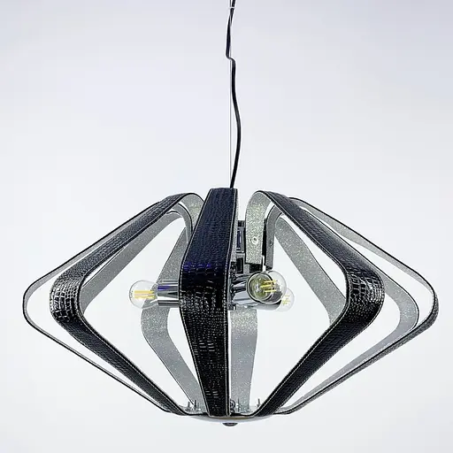 Подвесная люстра с элементами экокожи Black Adele Line.F S 1827/3 BK - фото 5