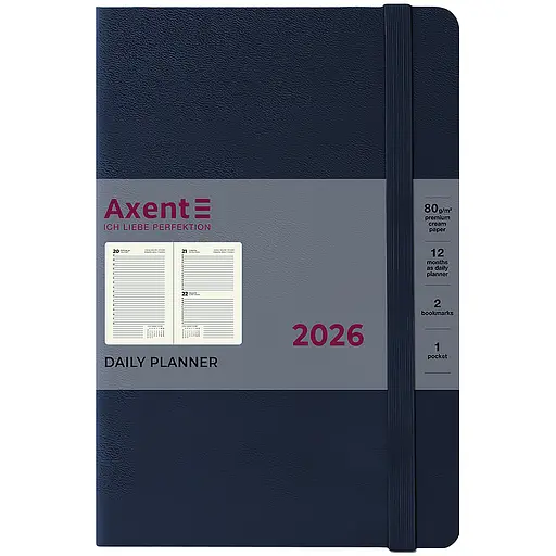 Дневник Axent 2026 Partner Strong 145х210 мм синий (8819-26-02-A) - фото 2