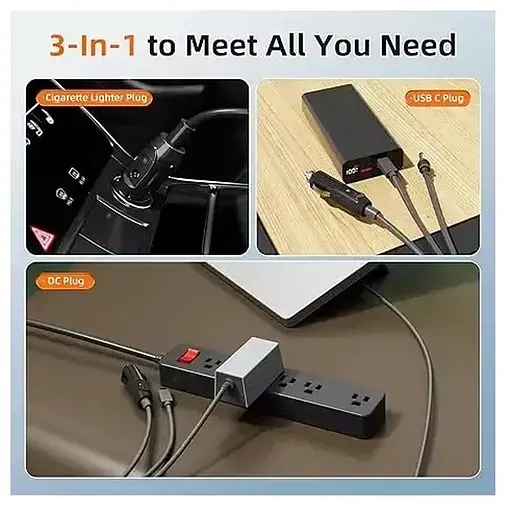 Кабель живлення для Starlink Mini DC + Type-C + автомобільний прикурювач 5 м (18799) - фото 4